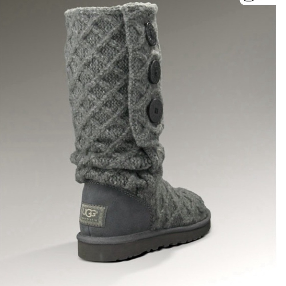 UGG Australia Lattice Cardy Tall Knit Winter Boots - Picture 3 of 9